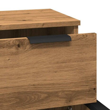 Dressoir 30x30x70 cm bewerkt hout artisanaal eikenkleur 9
