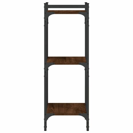 Boekenkast 3-laags 40x30x86 cm bewerkt hout bruin eikenkleur 5