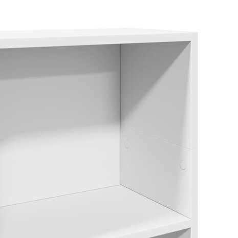 Boekenkast 40x24x109 cm bewerkt hout wit 7