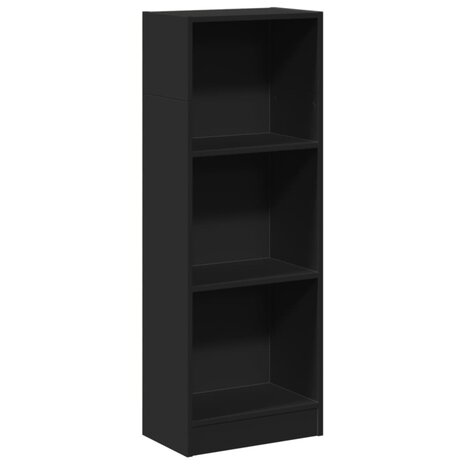 Boekenkast 40x24x109 cm bewerkt hout zwart 2