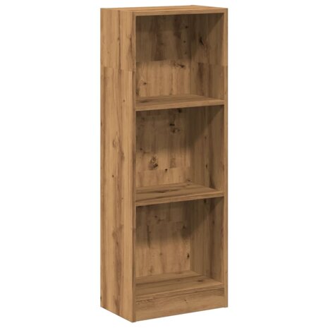 Boekenkast 40x24x109 cm bewerkt hout artisanaal eikenkleurig 2