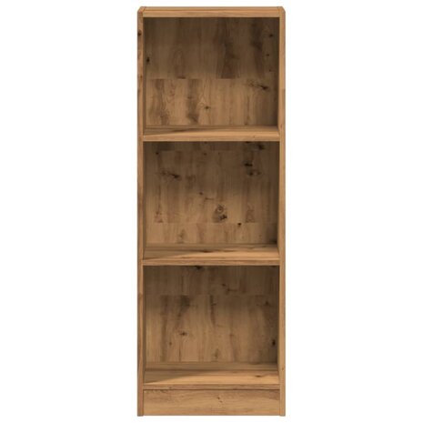 Boekenkast 40x24x109 cm bewerkt hout artisanaal eikenkleurig 4