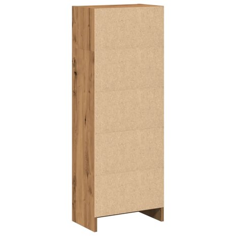 Boekenkast 40x24x109 cm bewerkt hout artisanaal eikenkleurig 6