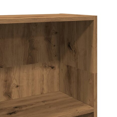 Boekenkast 40x24x109 cm bewerkt hout artisanaal eikenkleurig 7