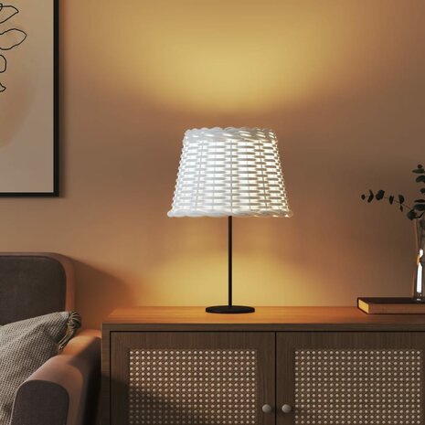 Lampenkap Ø30x20 cm wicker wit 3