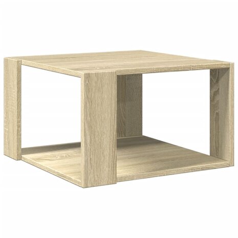 Salontafel 51,5x51,5x30 cm bewerkt hout sonoma eikenkleurig 2
