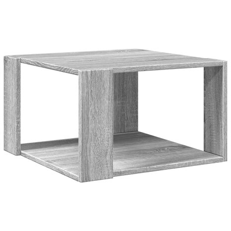 Salontafel 51,5x51,5x30 cm bewerkt hout grijs sonoma eikenkleur 2
