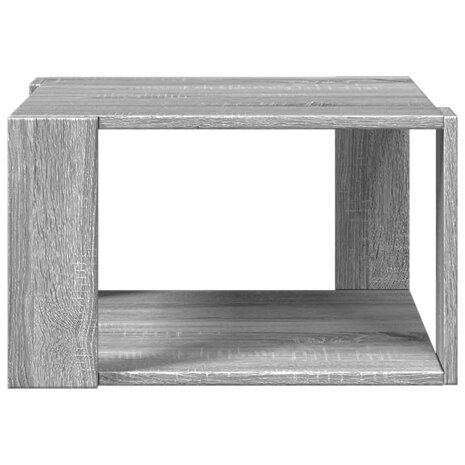 Salontafel 51,5x51,5x30 cm bewerkt hout grijs sonoma eikenkleur 4