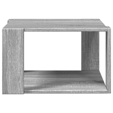 Salontafel 51,5x51,5x30 cm bewerkt hout grijs sonoma eikenkleur 5
