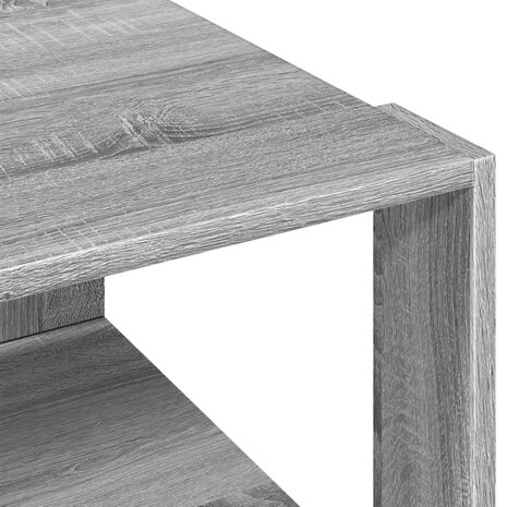 Salontafel 51,5x51,5x30 cm bewerkt hout grijs sonoma eikenkleur 7