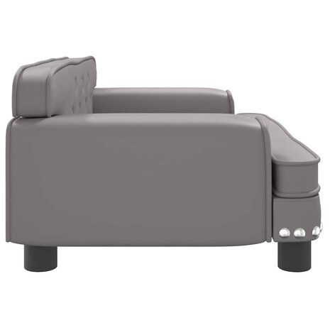 Hondenmand 70x45x30 cm kunstleer grijs 4