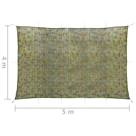 Camouflagenet met opbergtas 4x5 m groen 5