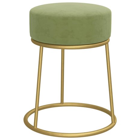 Hocker rond fluweel mosterdgroen 2