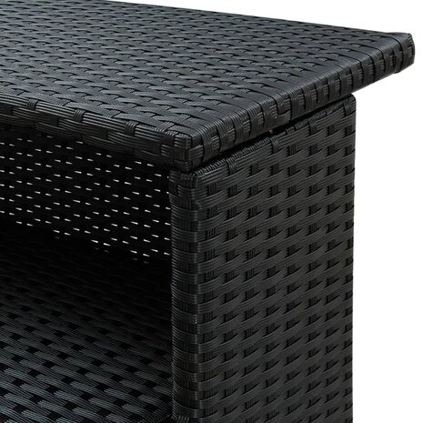 Tuinbartafel 120x55x110 cm poly rattan zwart 7