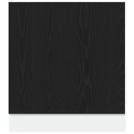 Vaatwasserpaneel 60x1,5x67 cm bewerkt hout zwart eiken 4
