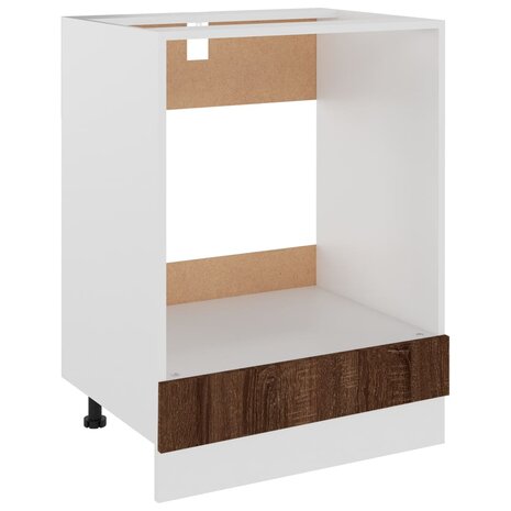 Ovenkast Riga 60x46x81,5 cm bewerkt hout bruin eikenkleur 2