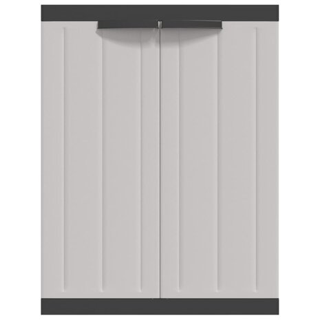 Tuinkast 65x37x85 cm polypropeen grijs en zwart 4