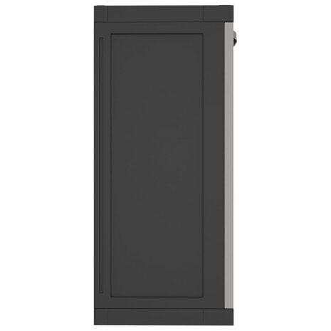 Tuinkast 65x37x85 cm polypropeen grijs en zwart 5