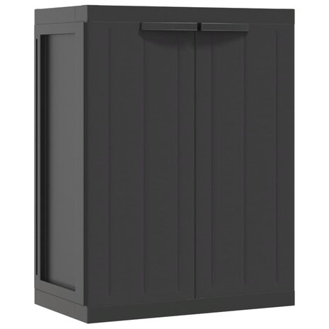 Tuinkast 65x37x85 cm polypropeen zwart 2