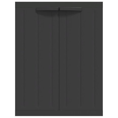 Tuinkast 65x37x85 cm polypropeen zwart 4