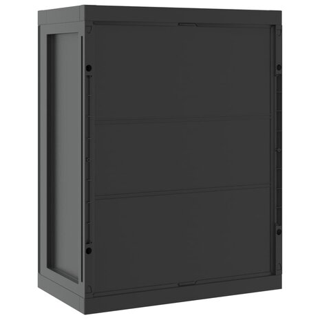 Tuinkast 65x37x85 cm polypropeen zwart 6