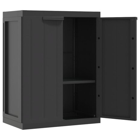 Tuinkast 65x37x85 cm polypropeen zwart 9
