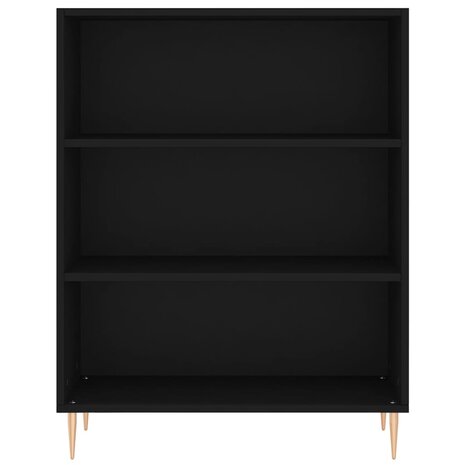 Hoge kast 69,5x34x180 cm bewerkt hout zwart 8