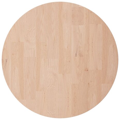 Tafelblad rond Ø30x4 cm onbehandeld massief eikenhout 2