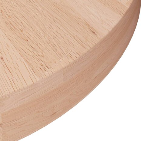 Tafelblad rond Ø30x4 cm onbehandeld massief eikenhout 3