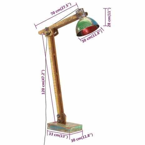 Vloerlamp E27 meerkleurig 9