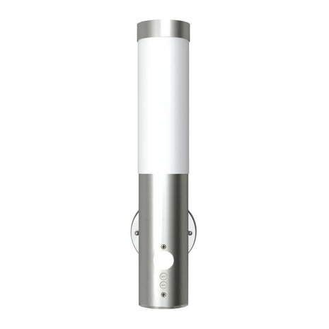 Buitenwandlamp met bewegingsdetector roestvrij staal 1