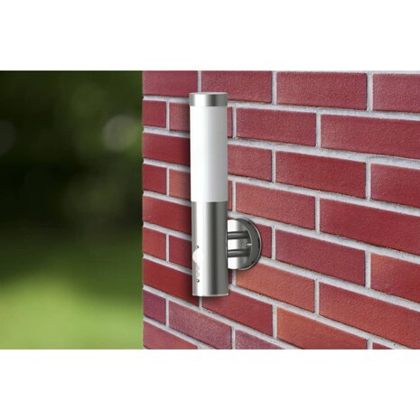 Buitenwandlamp met bewegingsdetector roestvrij staal 3
