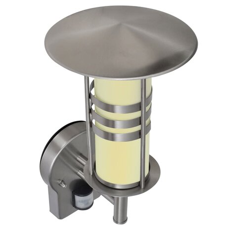 Pagode vormige RVS wandlamp met bewegingssensor 4