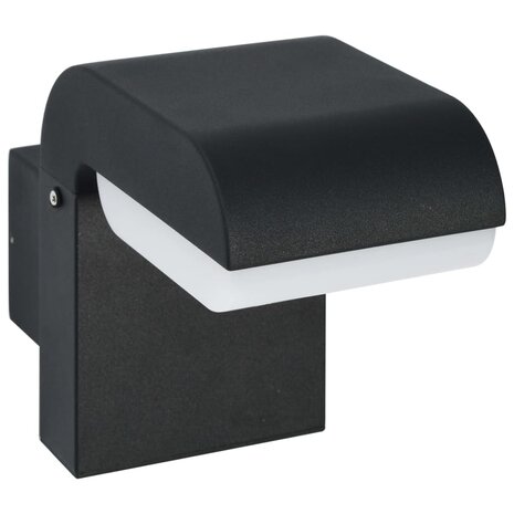 LED-buitenwandlamp 9 W ovaal zwart  2
