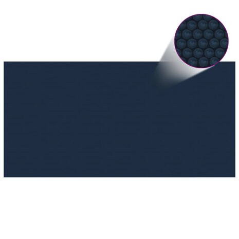 Zwembadfolie solar drijvend 1200x600 cm PE zwart en blauw 2
