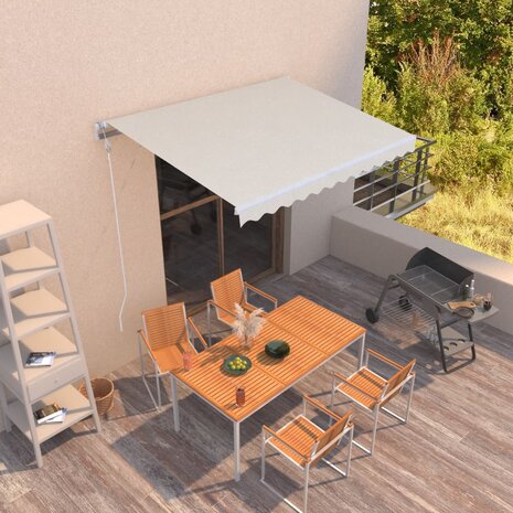 Luifel automatisch uittrekbaar 300x250 cm crème 1