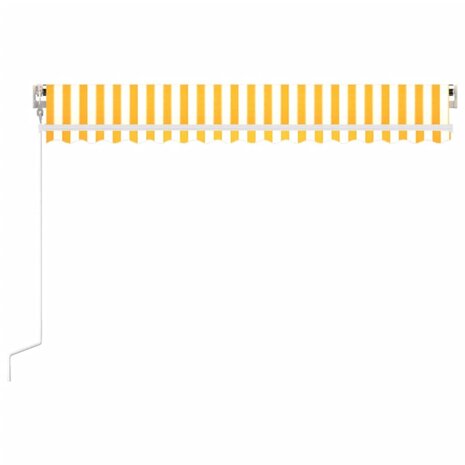 Luifel automatisch uittrekbaar 450x300 cm geel en wit 3