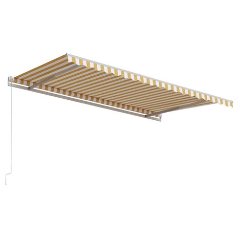 Luifel automatisch uittrekbaar 450x300 cm geel en wit 5