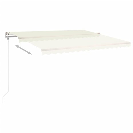 Luifel automatisch uittrekbaar 400x350 cm crèmekleurig 4
