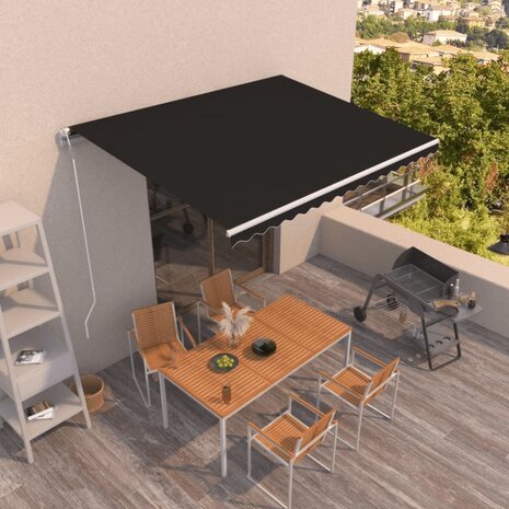 Luifel automatisch uittrekbaar 400x350 cm antracietkleurig 1