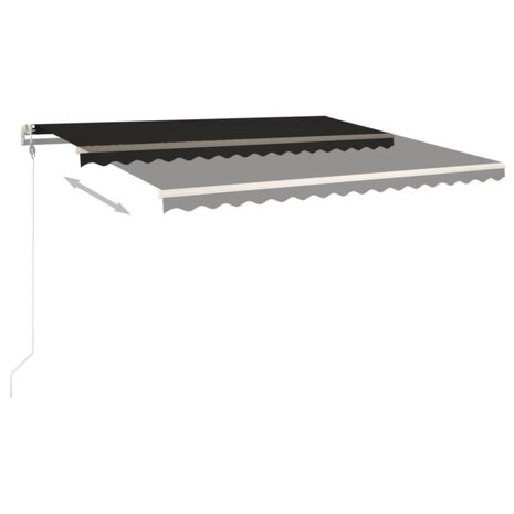 Luifel automatisch uittrekbaar 400x350 cm antracietkleurig 3