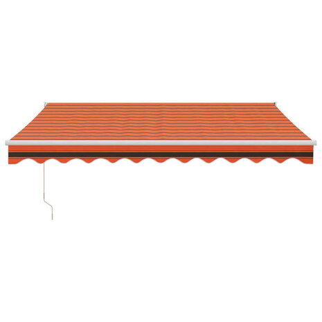 Luifel automatisch uitschuifbaar 3x2,5 m oranje en bruin 3
