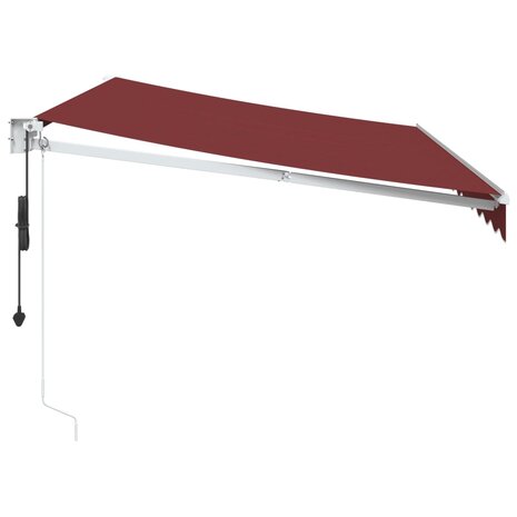 Luifel automatisch uittrekbaar 350x250 cm bordeauxrood 4