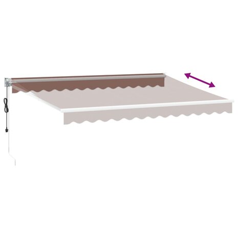 Luifel automatisch uittrekbaar 350x250 cm bruin 5