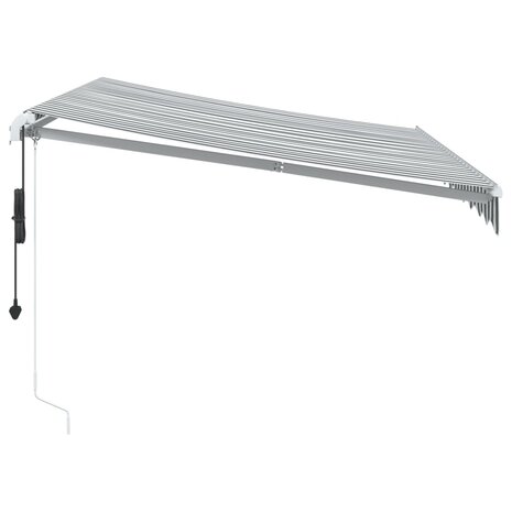 Luifel automatisch uittrekbaar 300x250 cm antracietkleur en wit 4
