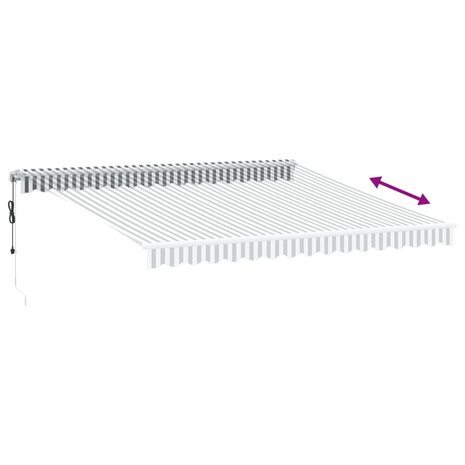 Luifel automatisch uittrekbaar 400x350 cm antraciet en wit 5