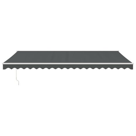 Luifel uittrekbaar 5x3 m stof en aluminium antracietkleurig 3