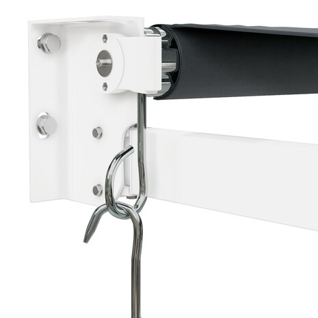 Luifel uittrekbaar 5x3 m stof en aluminium antracietkleurig 7