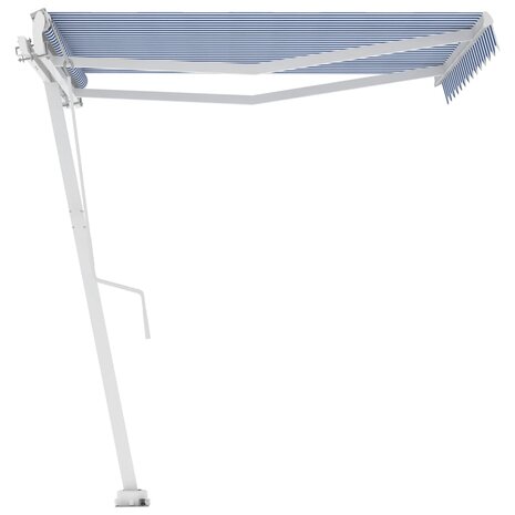 Luifel vrijstaand automatisch 300x250 cm blauw en wit 7