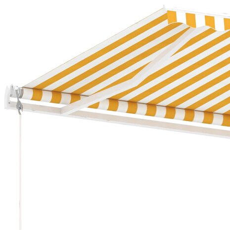 Luifel vrijstaand automatisch 300x250 cm geel en wit 6